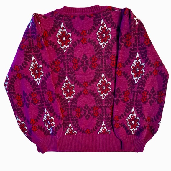NWT Umgee Boho Patterned Jacquard Sweater - Picture 6 of 8